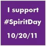Dėvėkite violetinę spalio 20 d., Dvasios dieną