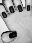Tutorial de manicure francesa brilhante preto fosco