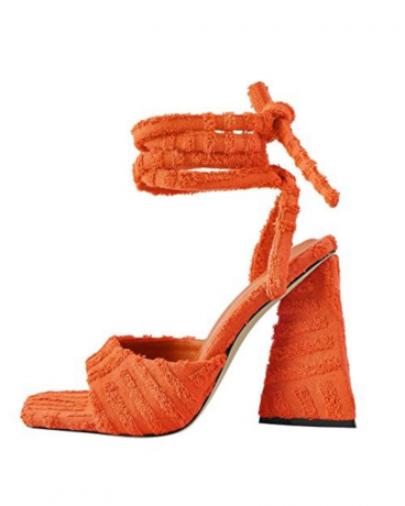 Chunky Heel Vierkante Open Teen Hakken