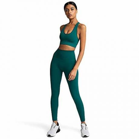 Yoga-Outfits 2-teiliges Workout-Sport-BH-Leggings-Set mit hoher Taille