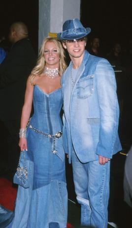 Britney Spears Justin Timberlake von Nsync im Shrine Auditorium in Los Angeles, Kalifornien, Foto von Jeffrey Mayerwireimage