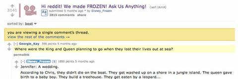La théorie de Frozen et Tarzan Reddit