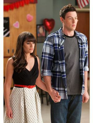 Glee's Rachel i Finn