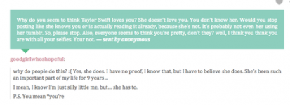 Taylor Swift skyter tilbake på Tumblr -trollet som mobbet en fan på den beste, mest mulige Taylor -måten