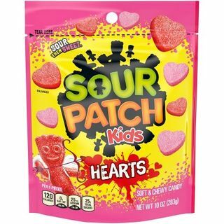 Жевательные сердечки Sour Patch Kids Valentine's Gummy Hearts 