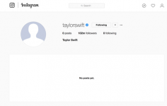 Taylor Swift renser kontoer for sosiale medier