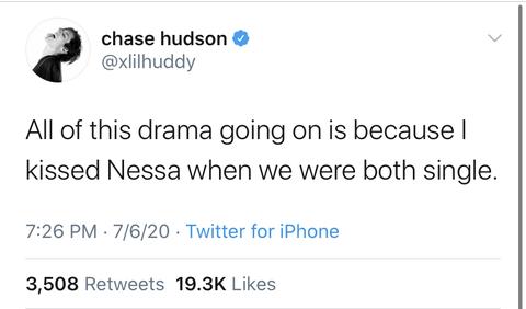 Chase Hudson drama