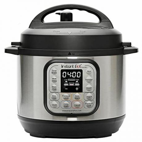 Panela de Pressão Elétrica Instant Pot Duo 7 em 1, Fogão Lento, Panela de Arroz, Vaporizador, Refogado, Iogurte, Aquecedor e Esterilizador, 3 Quart, Aço InoxidávelPreto