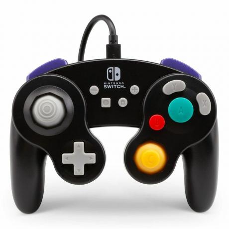 Mando con cable PowerA para Nintendo Switch (estilo GameCube, negro)