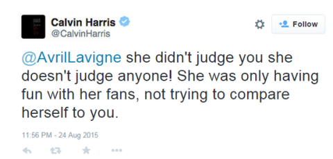 Calvin Harris Tweet