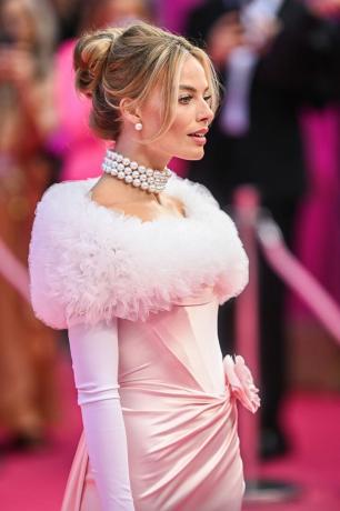 Margot Robbie alla prima di Barbie a Londra