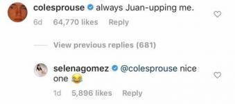 Selena Gomez Sonunda Eski Aşkı Cole Sprouse'a Cevap Verdi