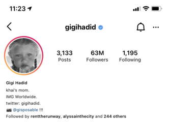 znaczenie imienia dziecka Gigi Hadid