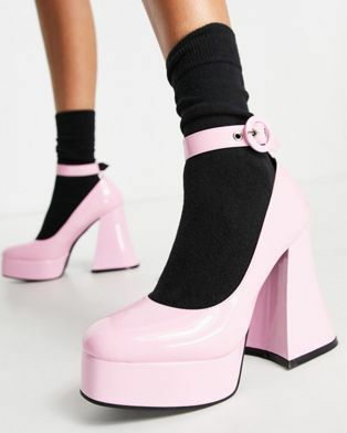 Build Me Up sko med platformhæl i pink