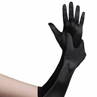 BABEYOND Длинные атласные перчатки Opera Party 20s, эластичные, для взрослых, размер до локтя