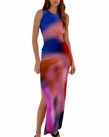 Batik Bodycon Uzun Elbise