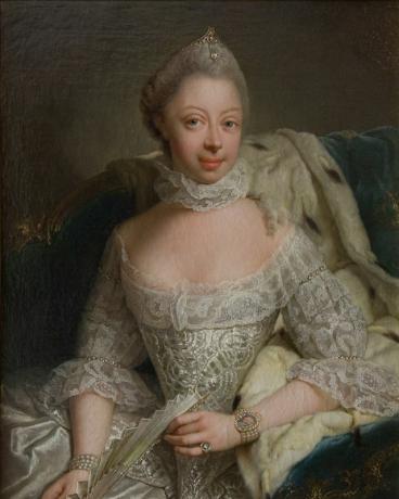 portrett av prinsesse Charlotte av Mecklenburg strelitz 1744 1818