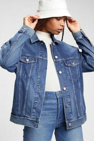 Oversized denim jakke