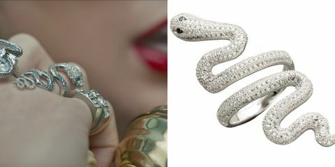 Taylor Swift hopeinen käärmeen sormus