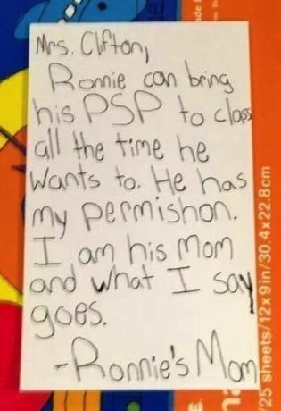 PSP Permision Kid Note