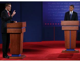Pierwsza debata Romneya Obamy
