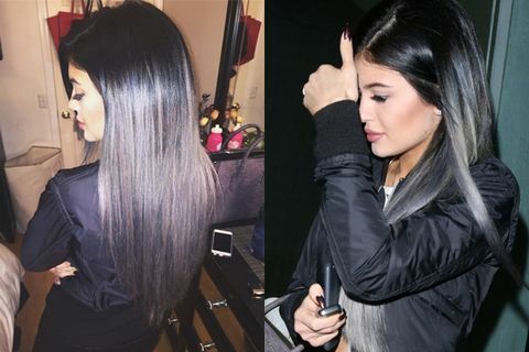 Kylie Jenner Cabello Gris