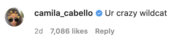 instagram de comentário de camila cabello