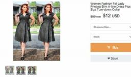 Tämä verkkosivusto myy itse asiassa vaatteita, joissa on merkintä "rasva"