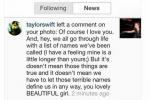 Taylor Swift répond aux haineux