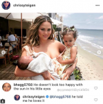 Chrissy Teigen fait honte à maman pour une photo de Miles in Sun