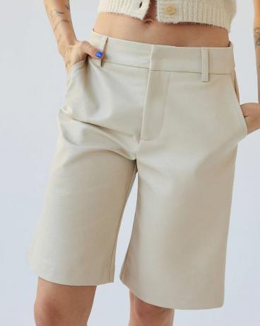 Műbőr Longline Short