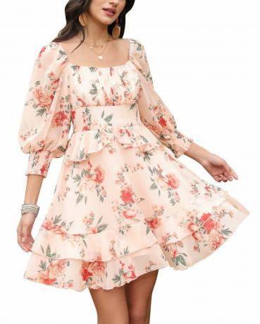 Květinové volánky Smocked Mini letní šaty
