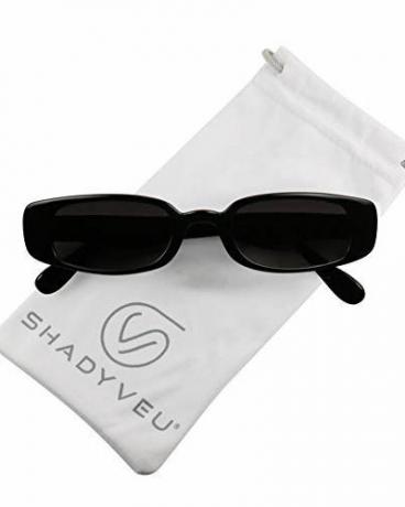 Тонкие классические прямоугольные солнцезащитные очки 