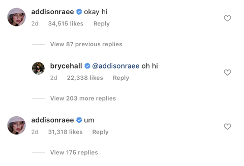 Bryce Hall bestreitet die Datierung von Addison Rae