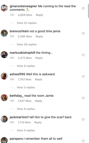 Jamie Lee Curits Jake'as Gyllenhaal Maggie Gyllenhaal Taylor Swift Instagram komentarų reakcija