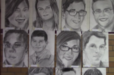 Este estudiante de último año de secundaria dibujó retratos de sus 411 compañeros de clase