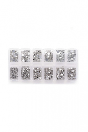 Diamantes de imitación de cristal transparente