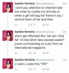 عارضة الأزياء ذات الحجم الزائد باربرا فيريرا تنتقد كارهي الجسد على تويتر بأفضل طريقة على الإطلاق