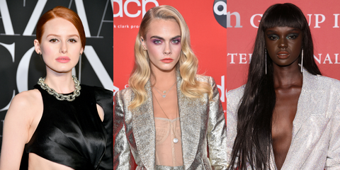 celebridades com tons legais, tons legais de pele, duckie thot, madelaine petsch, cara delevingne