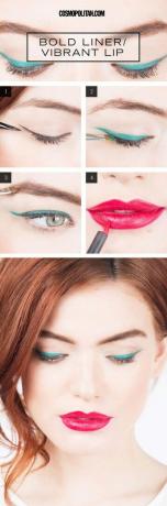 tutoriel de maquillage colorblock