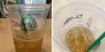 Starbucks Cup นี้พูดว่า Anne หรือ Julia หรือไม่?