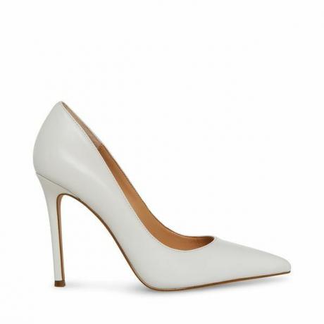 Evelyn White Leather Pump
