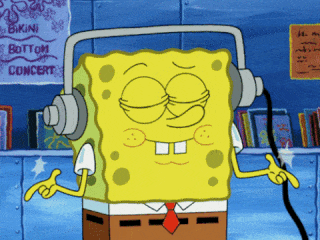 SpongeBob nosi slušalke
