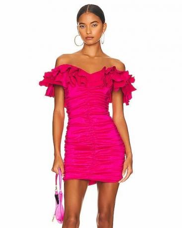 Nikolina Ruched Dress i Fuschia