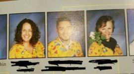 Denne fyren overbeviste nesten 60 mennesker om å bruke den samme hawaiiske skjorten i sine årbokbilder