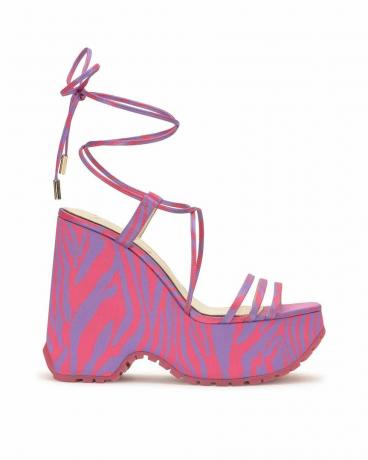 Damazy Platform Wedge in Pink Zebra