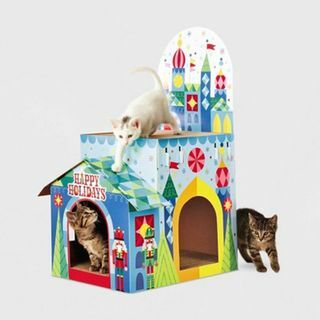 Casa para gatos de dos pisos Toy Kingdom