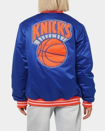 Тяжелая атласная куртка New York Knicks