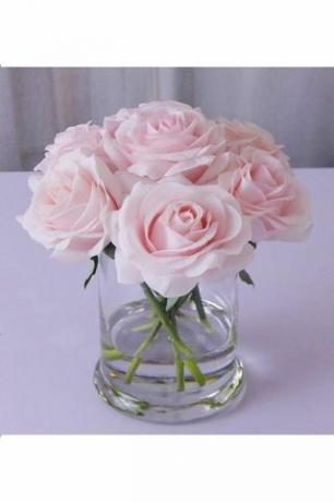 Arrangement floral de roses en soie Real Touch 