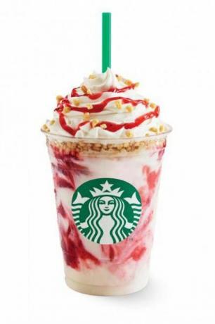 Frapp de tarta de queso con fresas